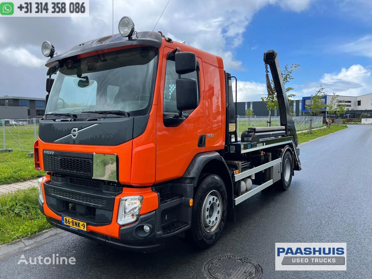 Volvo FE 350 4x2 E6 HYVA 14 TONS PORTAAL Absetzkipper