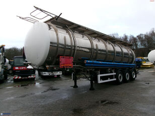 Clayton Chemical tank inox 37.5 m3 / 1 comp Chemietankauflieger